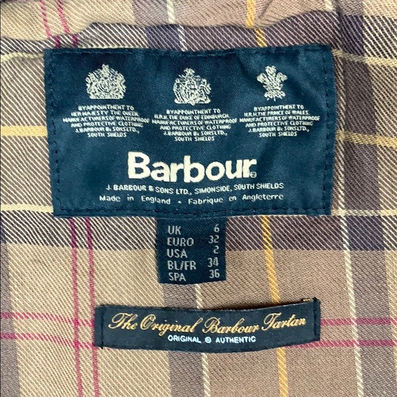 Barbour Beadnell jacket in brown, size 2 - Picture 6 of 7